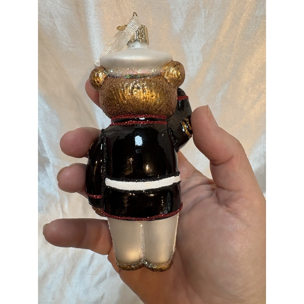 Old World Christmas Marines Bear Glass Christmas Holiday Ornament Military - Picture 3 of 6